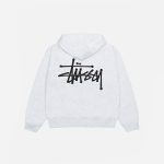 stussy basic hoodie Ash Heather