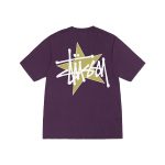 STÜSSY STAR TEE PIGMENT DYED Purple