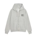 Stussy x Nike Fleece Zip Hoodie Gray Heather