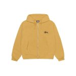 stussy basic zip hoodie Curry