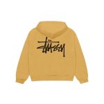 stussy basic zip hoodie Curry