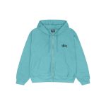 stussy basic zip hoodie ocean