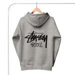 stussy seoul hoodie grey